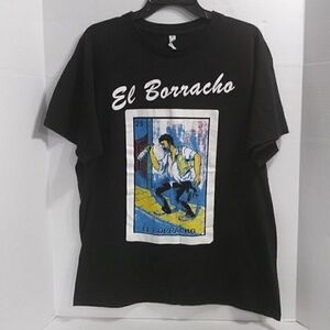 El Borracho Loteria Mexican Bingo Graphic T Shirt